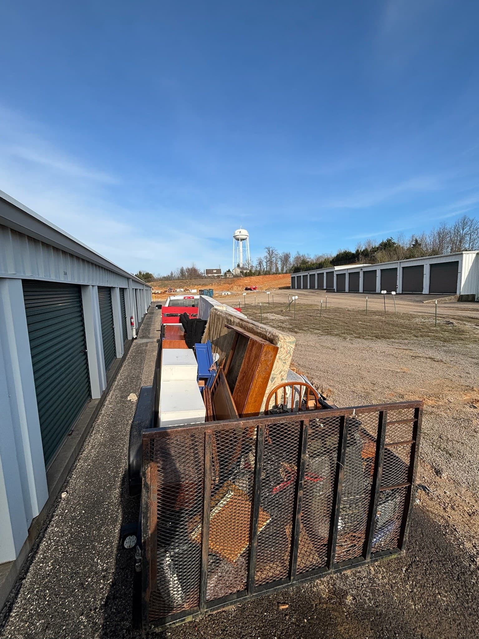 Trailer loaded during a storage-unit cleanout
